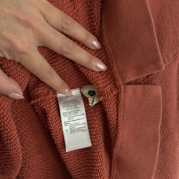 Madewell MWL Airyterry Hoodie Shorts Sweat Set in Red - Picture 5 of 12